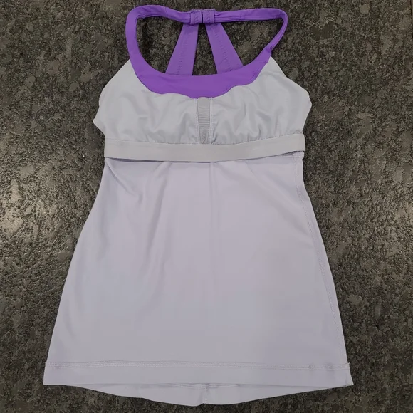 Lululemon Scoop Me Up Tank Built-In Bra Power Purple Racerback Halter Size 4 - Picture 12 of 14